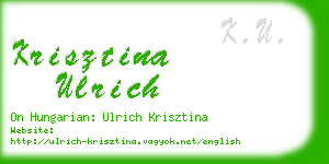 krisztina ulrich business card